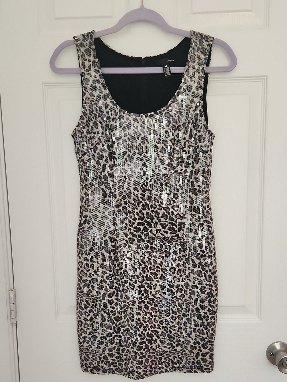 Y2K Chic Glam Cocktail Party Sequin Leopard Mini Dress